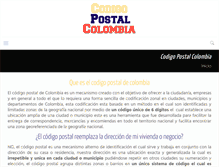 Tablet Screenshot of codigopostalcolombia.com